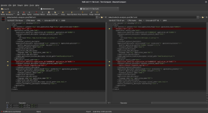 Screenshot of Beyond Compare showing the text comparison of this stream