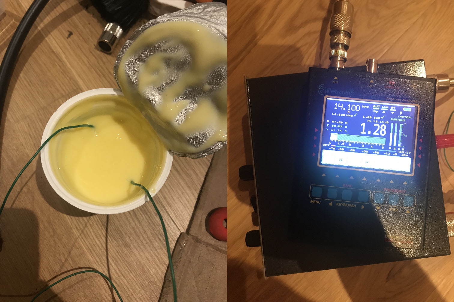 A pot of custard and an SWR meter