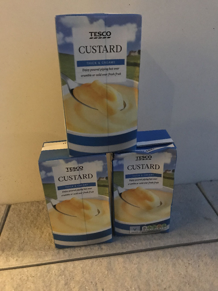 Three boxes of antenna fluid (aka custard)